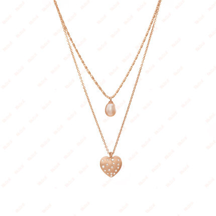 heart necklace heart shape snake bone chain